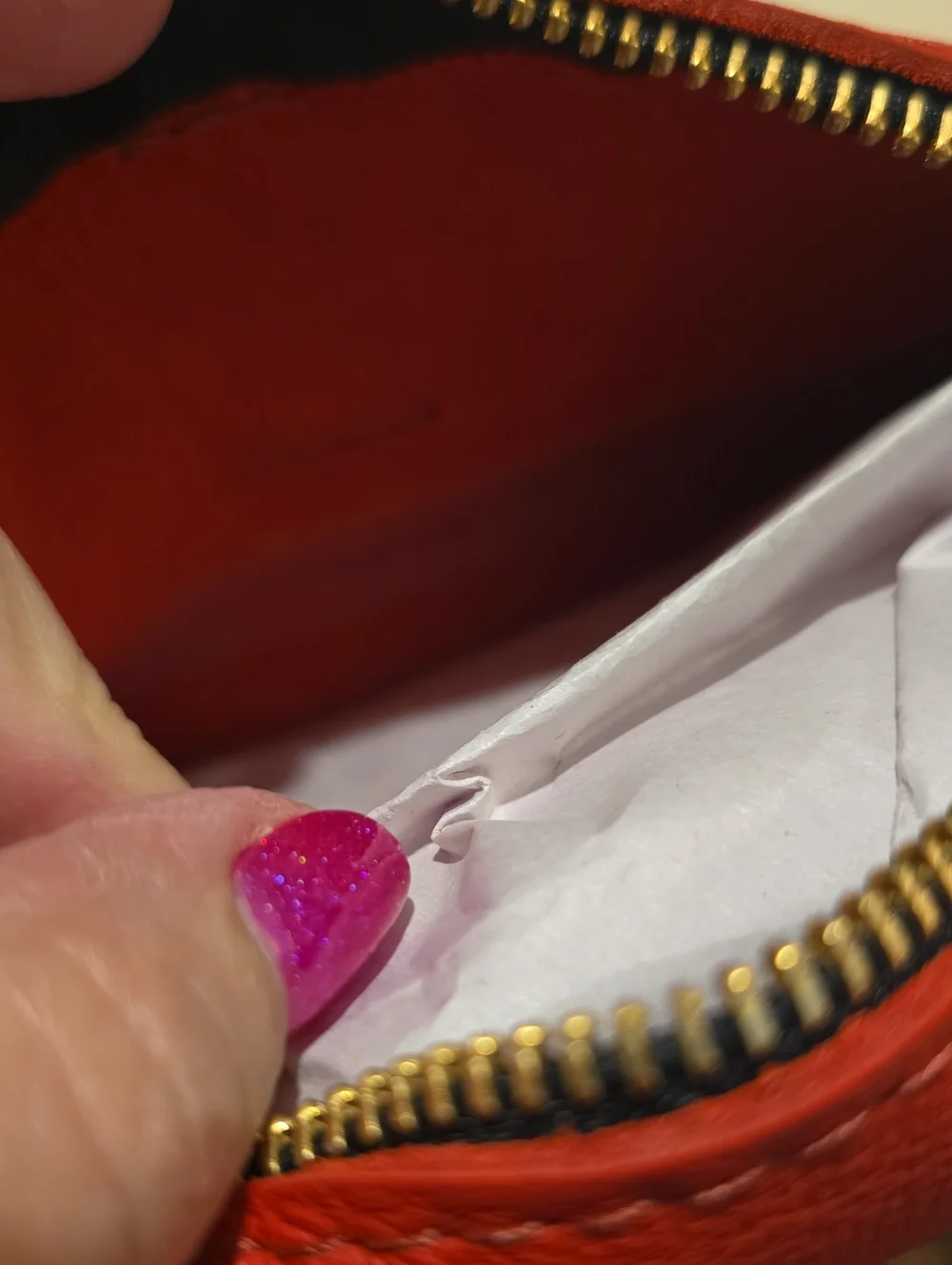 BNNU PLG Red Artisan Zipper Pouch